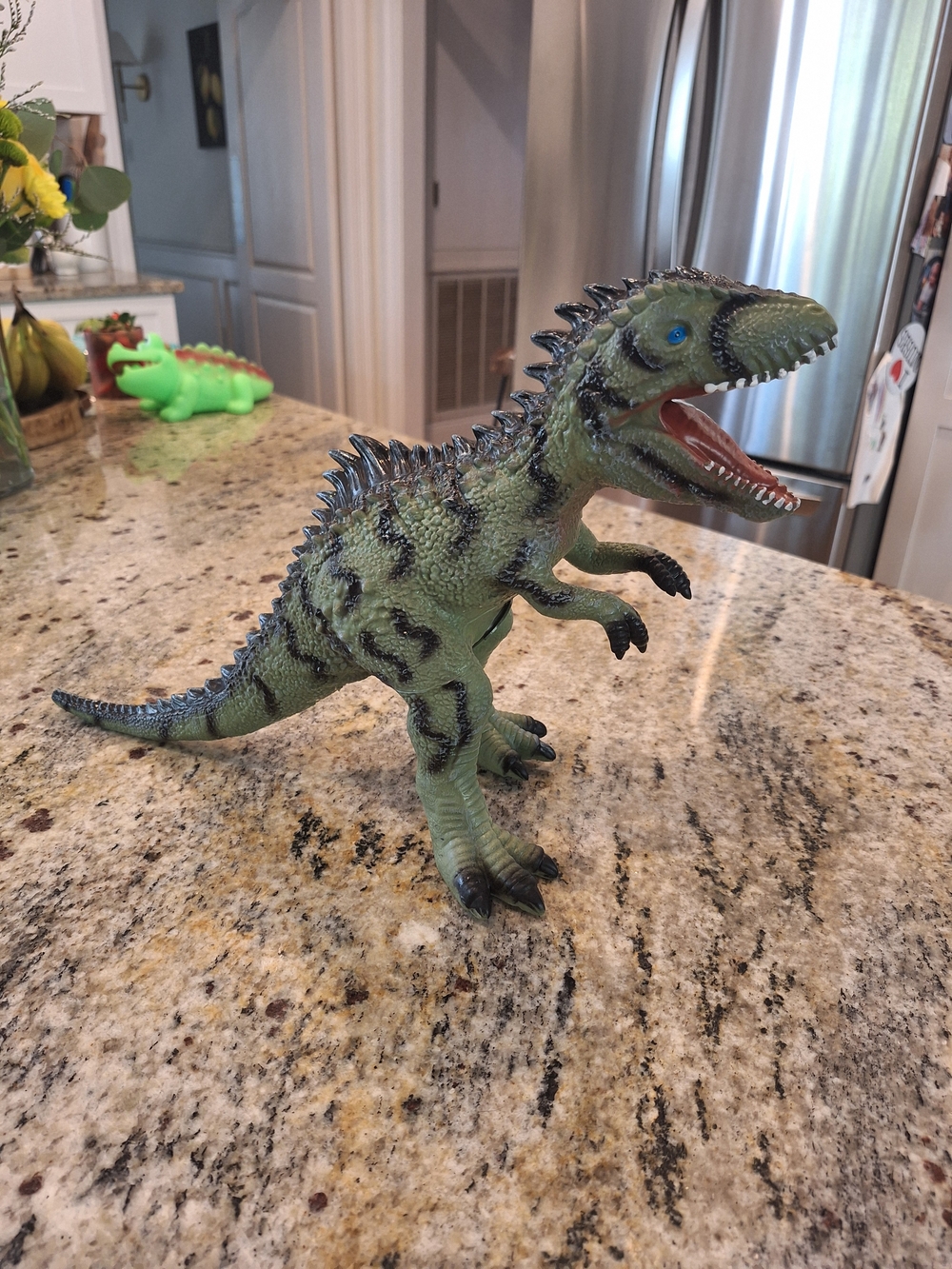 Roaring Green Dinosaur Toy - Realistic T-Rex Action Figure